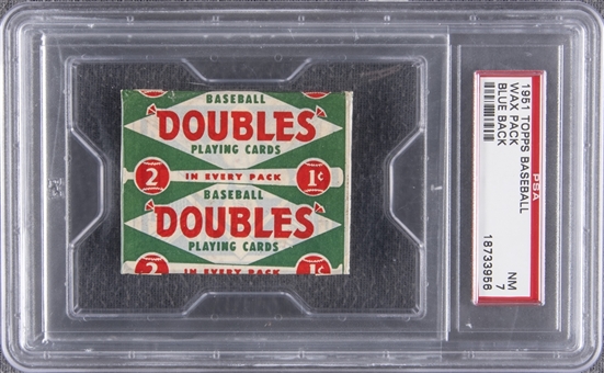 1951 Topps Baseball Blue Back One-Cent Wax Pack - PSA NM 7